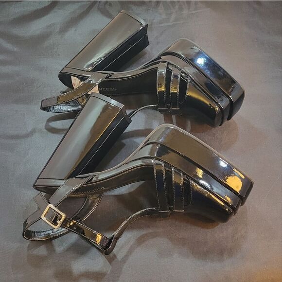 BRAND NEW SOUL PRINCESS PLAIN PLATFORM ANKLE CURVE WIDE HIGH HEEL   SANDAL S2 - Picture 12 of 16